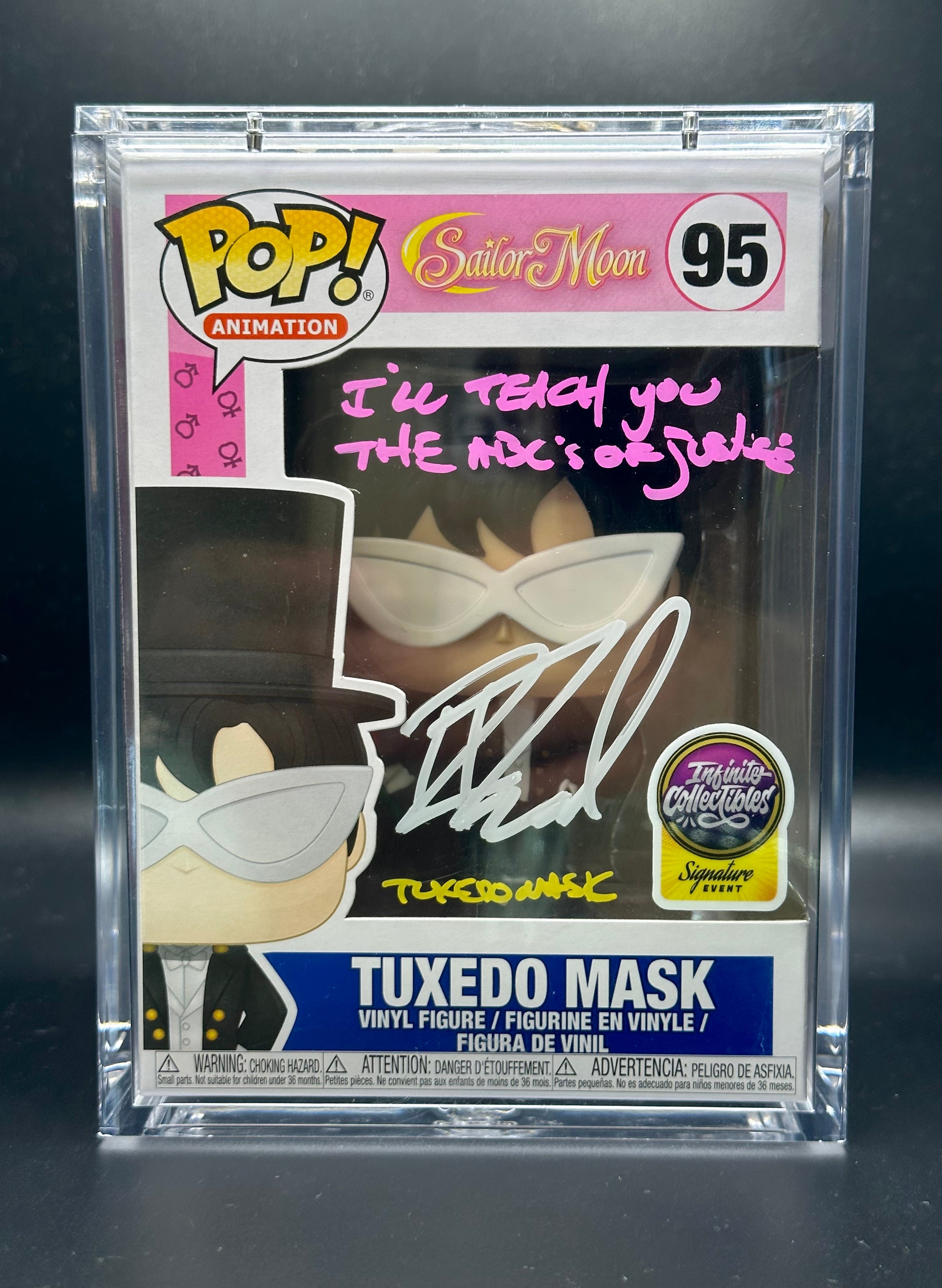 Pop! Animation Sailor Moon Tuxedo Mask signed by hotsell Robbie Daymond