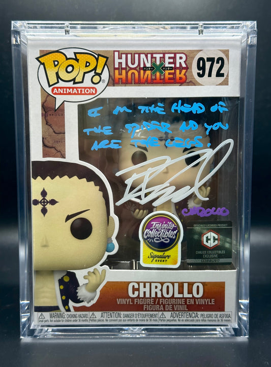 Funko Pop! Hunter X Hunter: Chrollo SIGNED by Robbie Daymond (JSA Certified)