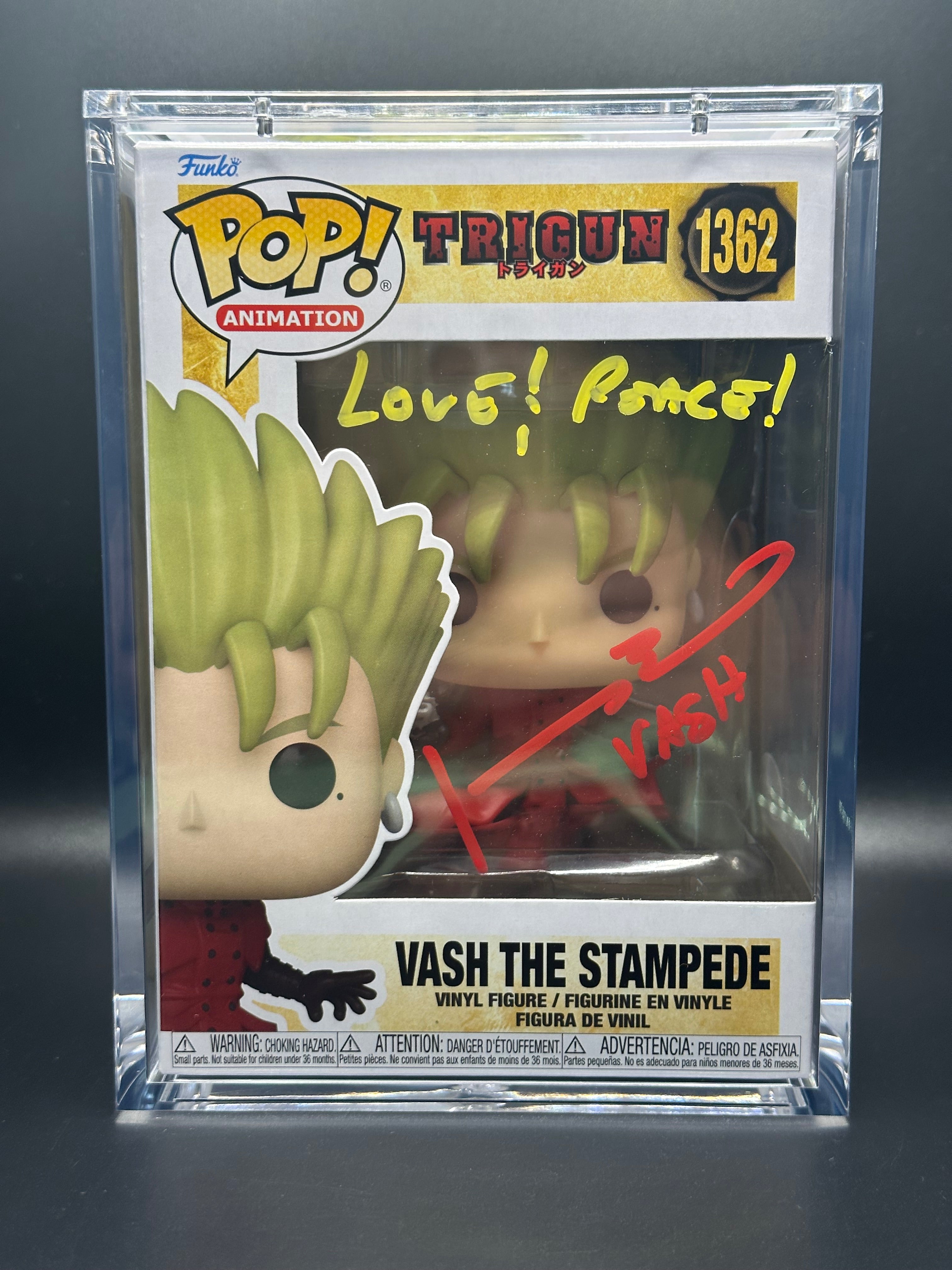 Vash the high quality Stampede Signed Funko Pop