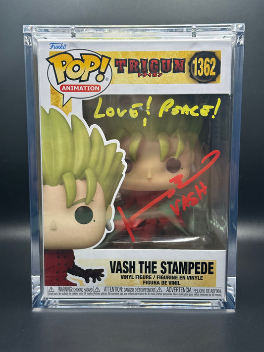 Funko Pop! Trigun: Vash the Stampede SIGNED by Johnny Yong Bosch (JSA Certified)