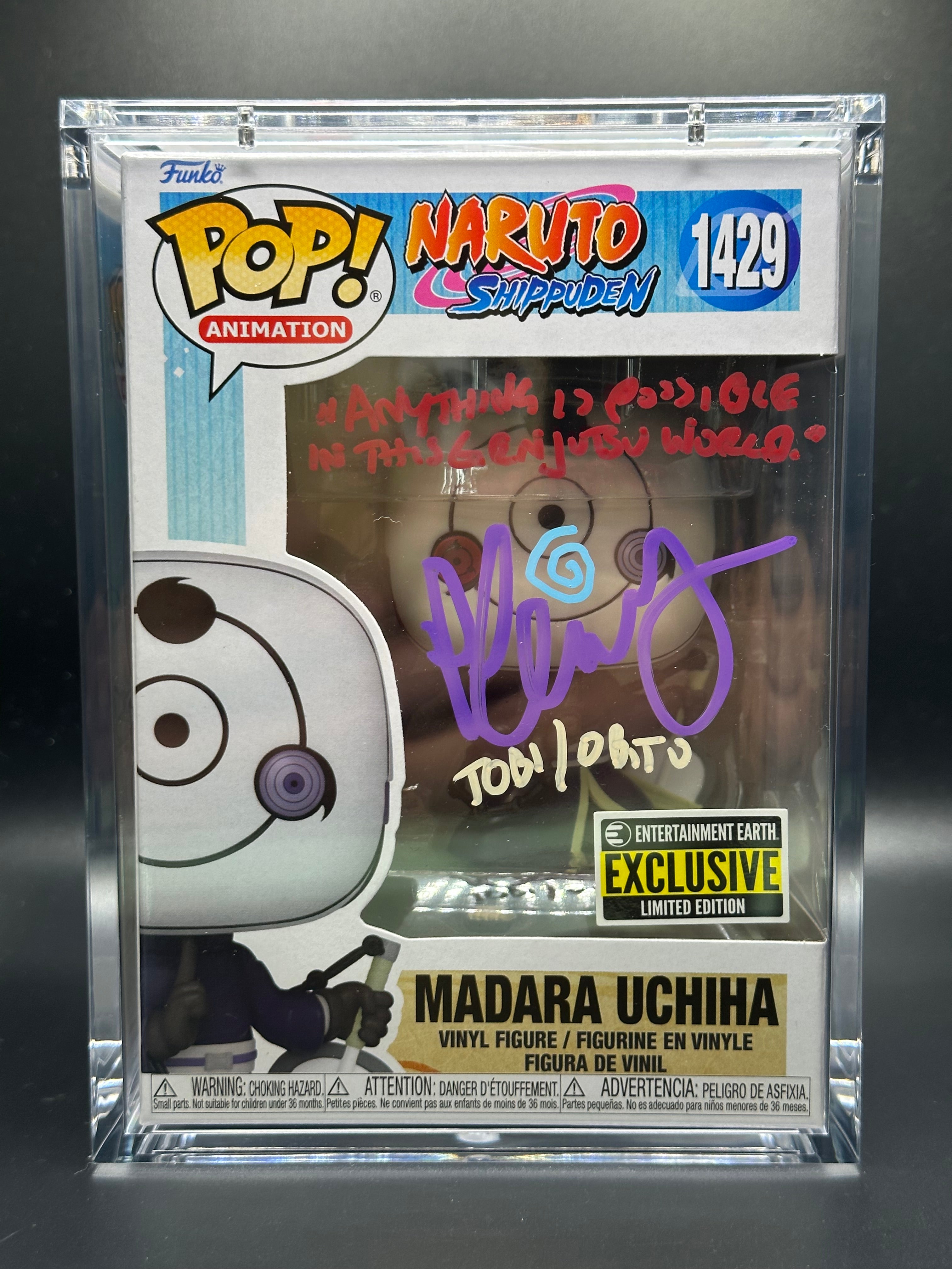 Madara signed funko selling pop w/ PopShield Armour