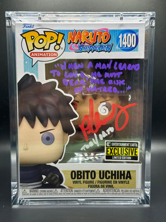 Funko Pop! Naruto Shippuden: Obito SIGNED by Michael Yurchak (JSA Certified)