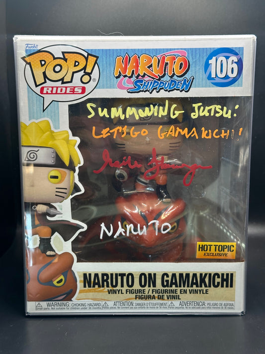 Funko Pop! Naruto Shippuden: Naruto SIGNED by Maile Flanagan (JSA Certified)