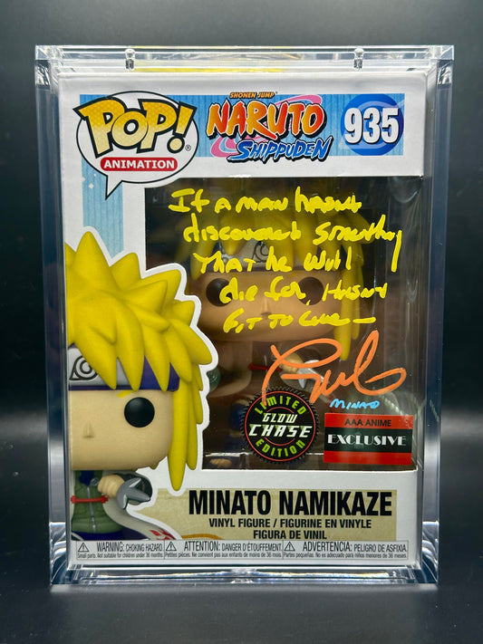 Funko Pop! Naruto Shippuden: Minato SIGNED by Tony Oliver (JSA Certified)
