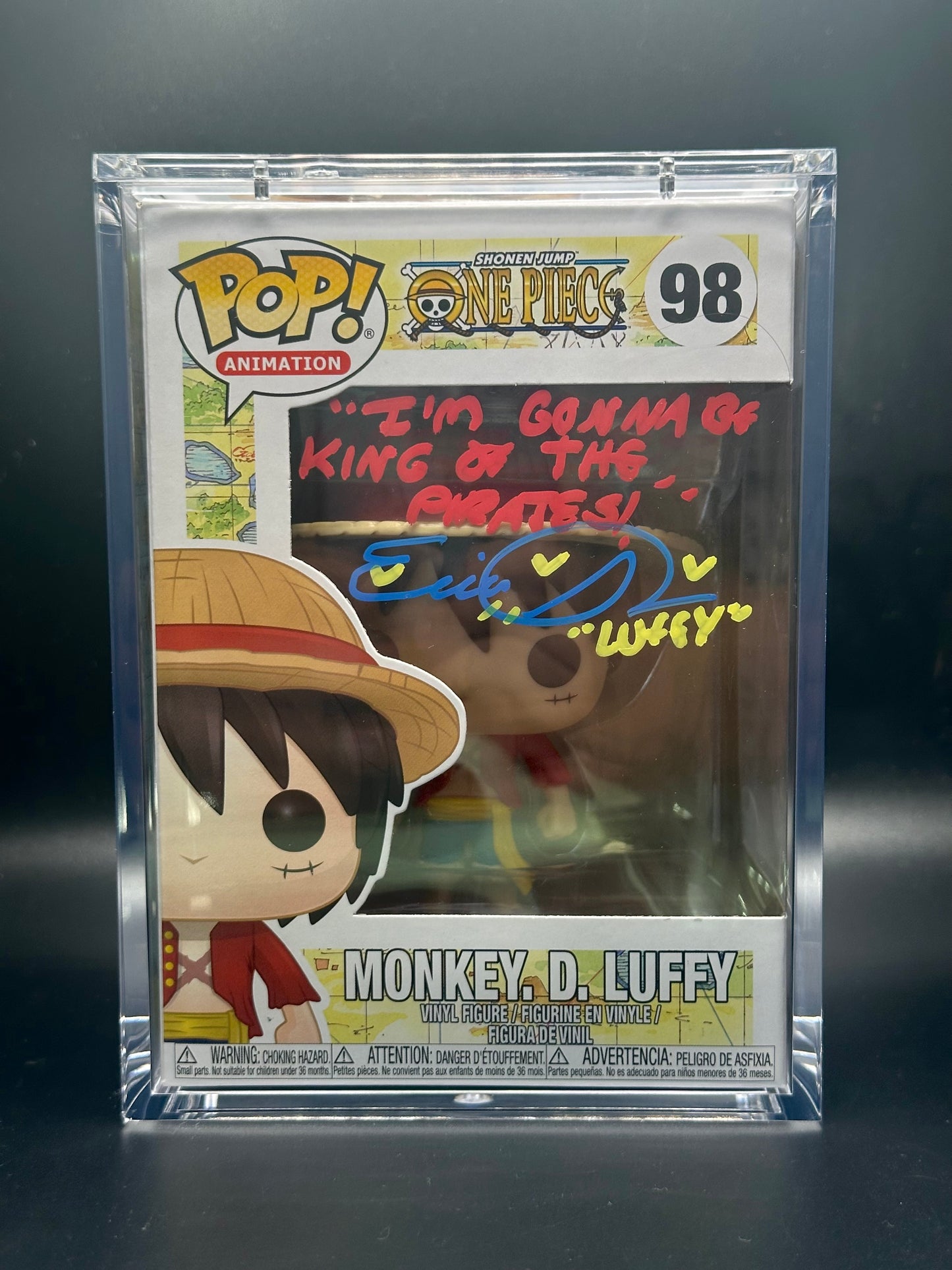 Funko Pop! One Piece: Luffy SIGNED by Erica Schroeder (JSA Certified)