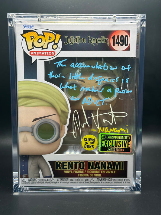 Funko Pop! Jujutsu Kaisen: Nanami Signed by David Vincent JSA Certified)