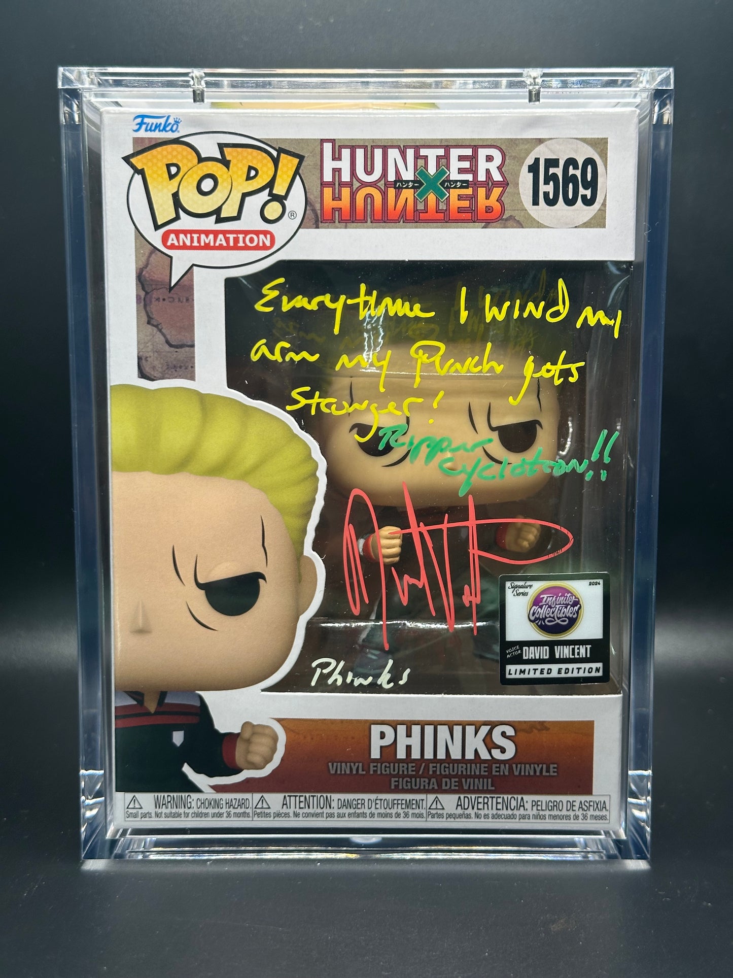 Funko Pop! Hunter X Hunter: Phinks Signed by David Vincent (JSA Certified)