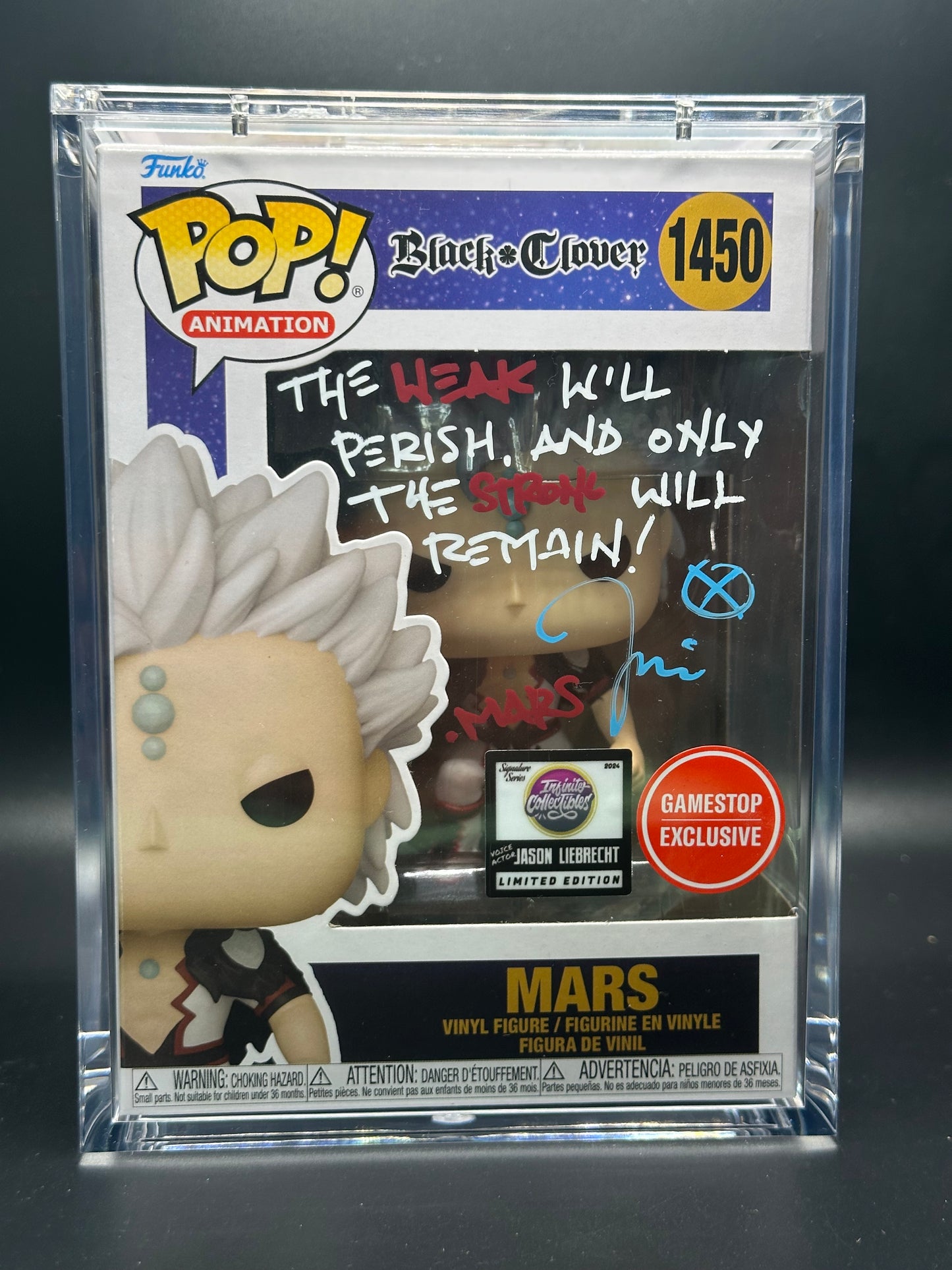 Funko Pop! Black Clover: Mars Signed by Jason Liebrecht (JSA Certified)