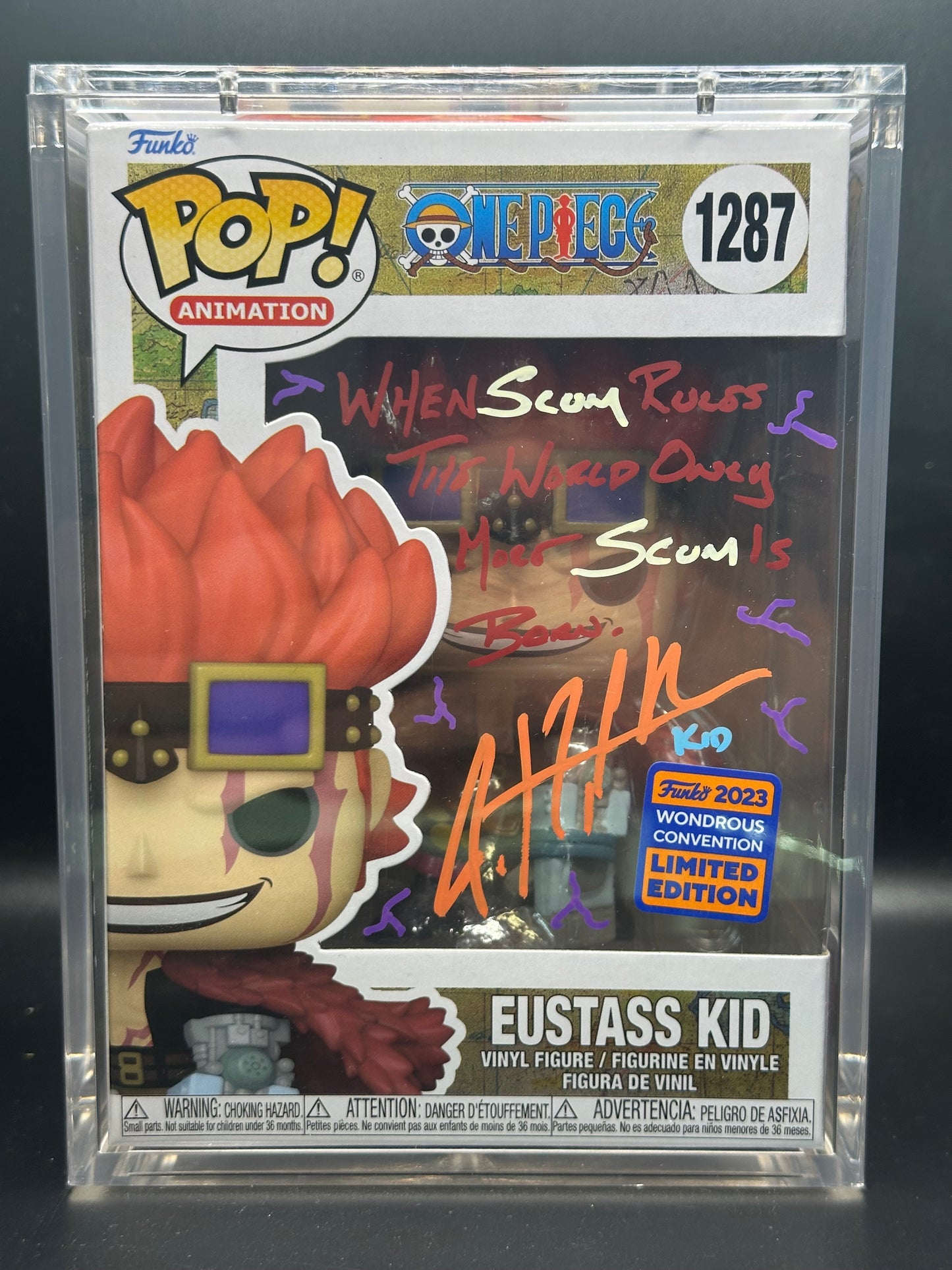 Funko Pop! One Piece: Eustass Kid Signed by Justin Cook (JSA Certified)