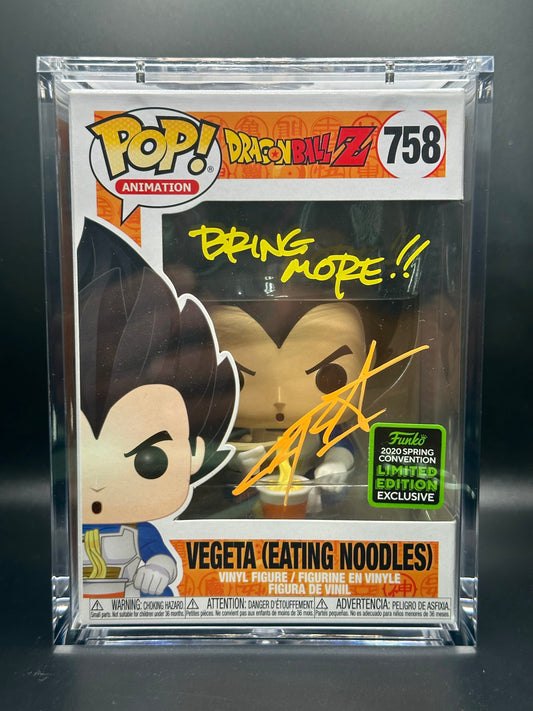 Funko Pop! Dragon Ball Z: Vegeta Signed by Chris Sabat (JSA Certified)