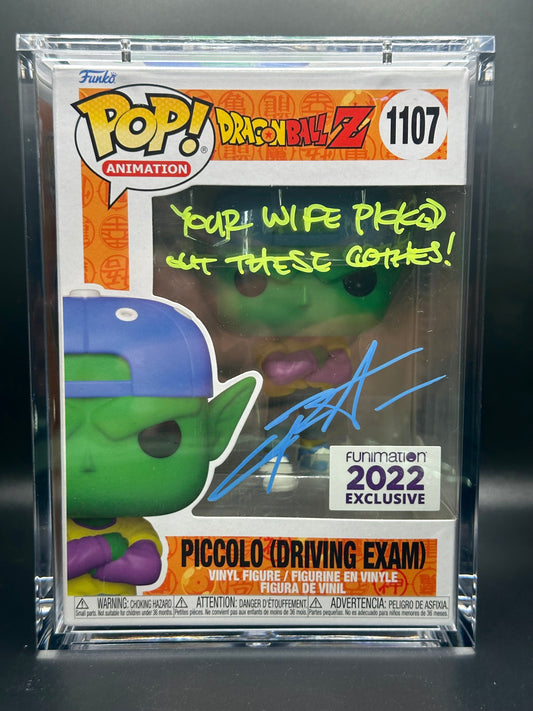 Funko Pop! Dragon Ball Z: Piccolo Signed by Chris Sabat (JSA Certified)